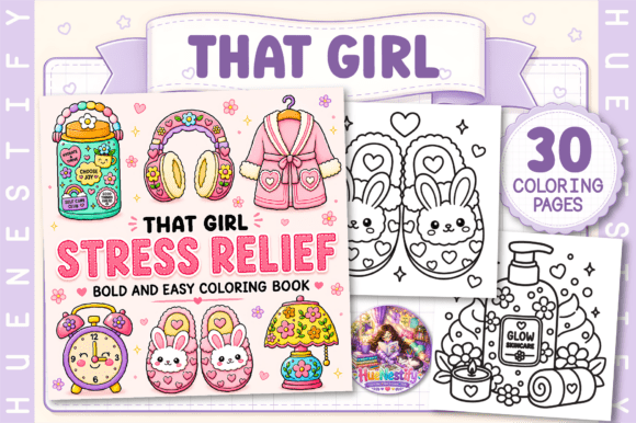 Download That Girl Stress Relief Coloring Book - Coloring book Collection