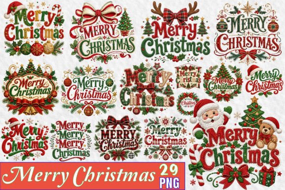 Download Merry Christmas Sublimation PNG Bundle - Christmas sublimation Collection