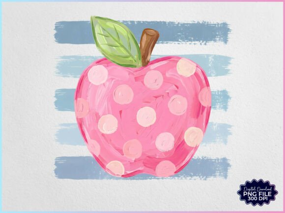 Download Preppy Textured Back to School Apple PNG - Texture Collection