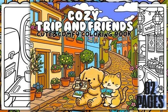 Download Cozy Trip and Friends Coloring Book - Coloring book Collection