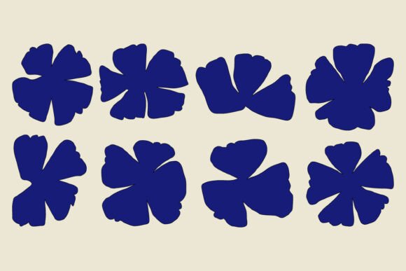 Download Minimalist Abstract Flower Shapes Design - Abstract flower shapes Collection