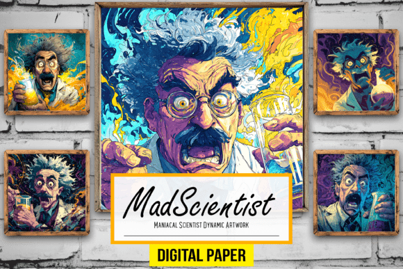 Download Maniacal Scientist Dynamic Art Backdrop - Dynamic Collection
