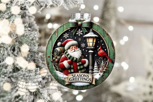 Download 3D Santa Round Christmas Sublimation Png - Christmas sublimation Collection
