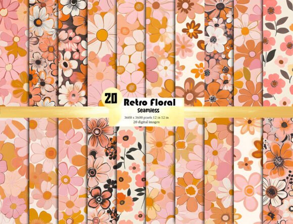 Download Retro Floral Background Pattern Texture - Texture Collection