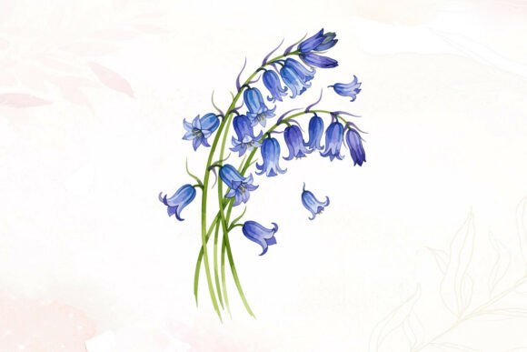 Download Dynamic Watercolor Bluebells Falling - Dynamic Collection
