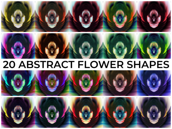 Download 20 ABSTRACT FLOWER SHAPES VOL 1 - Abstract flower shapes Collection