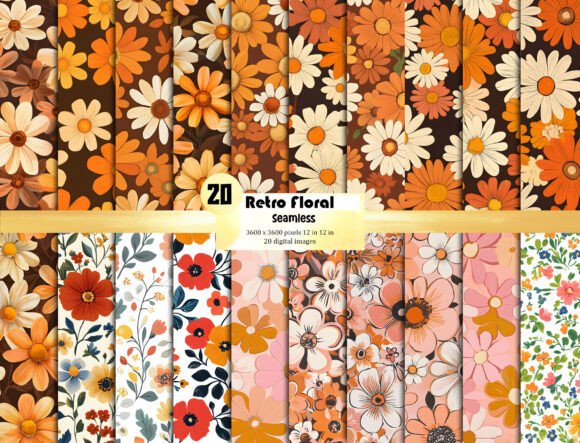 Download Retro Floral Background Pattern Texture - Texture Collection