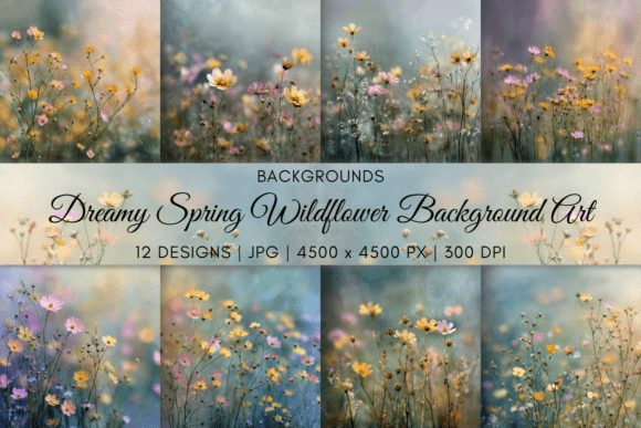 Download Dreamy Spring Wildflower Background Art - Background art Collection